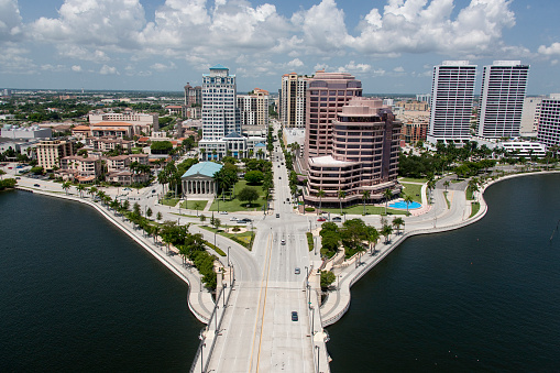 Aerial view of downtown Clearwater, FL — Plexus Technologies headquarters
